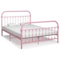 Miniatyrbillede 1 af 7: vidaXL sengestel 120x200 cm metal pink change1