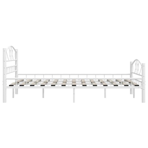 vidaXL Seng/Sengeramme hvit metall 140x200 cm change1