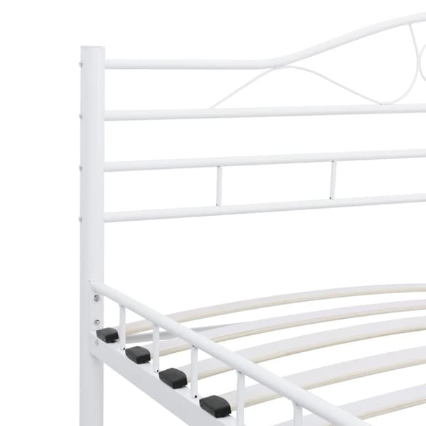 vidaXL Seng/Sengeramme hvit metall 140x200 cm change1