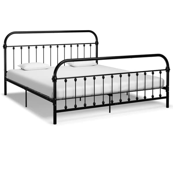 vidaXL Seng/Sengeramme svart metall 180x200 cm change1