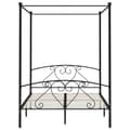 Miniatyrbillede 4 af 7: vidaXL sengestel til himmelseng 160 x 200 cm metal sort change1