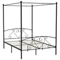 Miniatyrbillede 2 af 7: vidaXL sengestel til himmelseng 160 x 200 cm metal sort change1