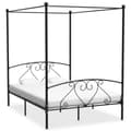 Miniatyrbillede 1 af 7: vidaXL sengestel til himmelseng 160 x 200 cm metal sort change1
