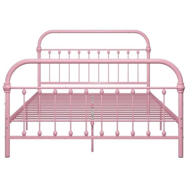 vidaXL Sängram rosa metall 120x200 cm