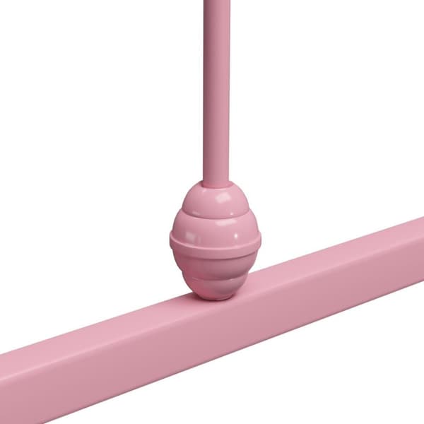 vidaXL Sängram rosa metall 120x200 cm