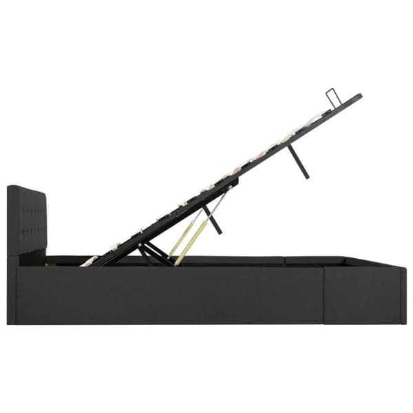 vidaXL hydraulisk opbevaringsseng 140 x 200 stof mørkegrå