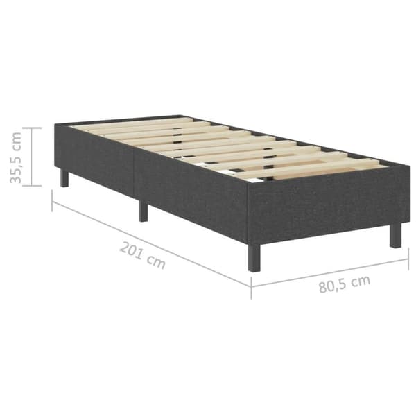 vidaXL sengestel til boxmadras 80x200 cm stof grå change1