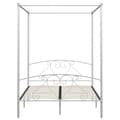Miniatyrbilde 3 av 5: vidaXL Himmelsengeramme hvit metall 160x200 cm change1