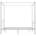 Miniatyrbilde 4 av 5: vidaXL Himmelsengeramme hvit metall 160x200 cm change1