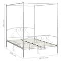 Miniatyrbilde 5 av 5: vidaXL Himmelsengeramme hvit metall 160x200 cm change1