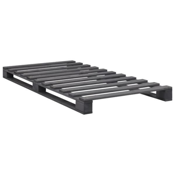 vidaXL palleseng massivt fyrretræ 90 x 200 cm grå