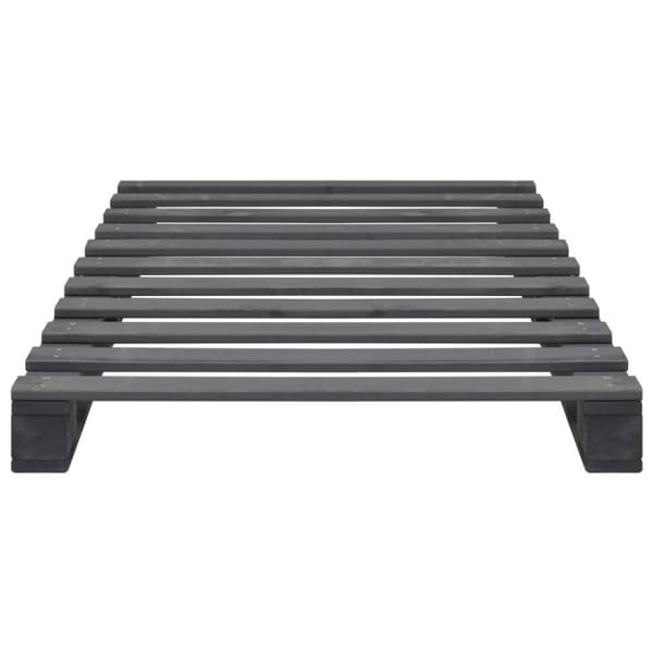 vidaXL palleseng massivt fyrretræ 90 x 200 cm grå