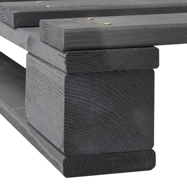 vidaXL palleseng massivt fyrretræ 90 x 200 cm grå