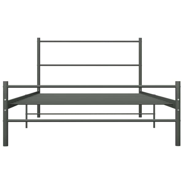 vidaXL sengestel 90 x 200 cm metal grå change1
