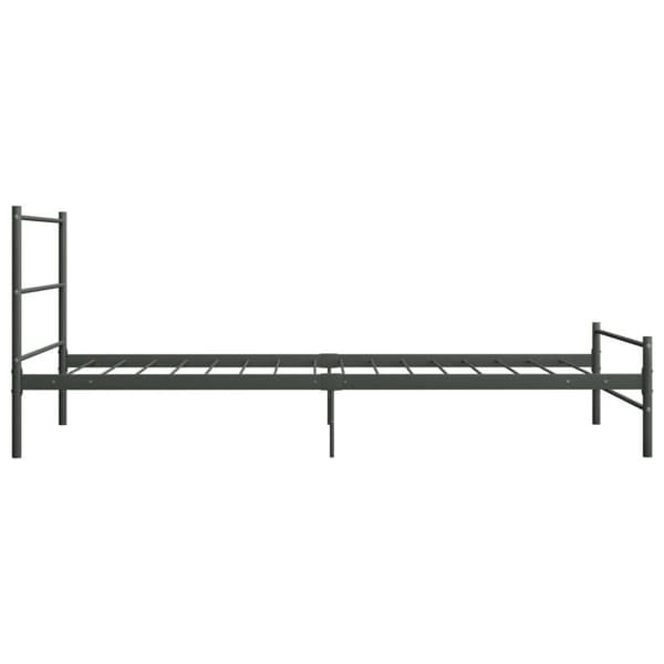 vidaXL sengestel 90 x 200 cm metal grå change1