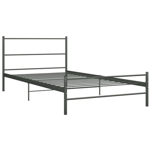 vidaXL sengestel 90 x 200 cm metal grå change1