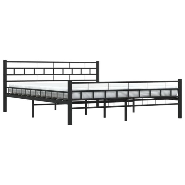 vidaXL sengestel 160 x 200 cm stål sort change1