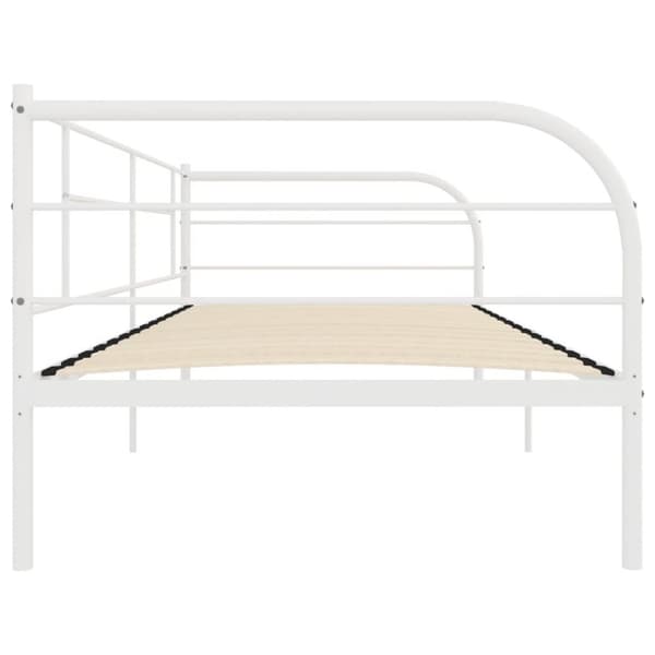 vidaXL Ramme til dagseng hvit metall 90x200 cm