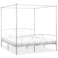 Miniatyrbilde 1 av 5: vidaXL Himmelsengeramme hvit metall 180x200 cm change1