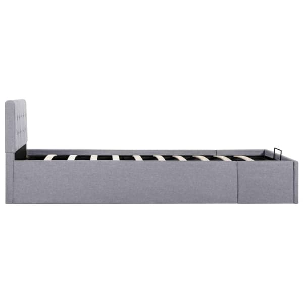 vidaXL hydraulisk opbevaringsseng 90 x 200 stof lysegrå