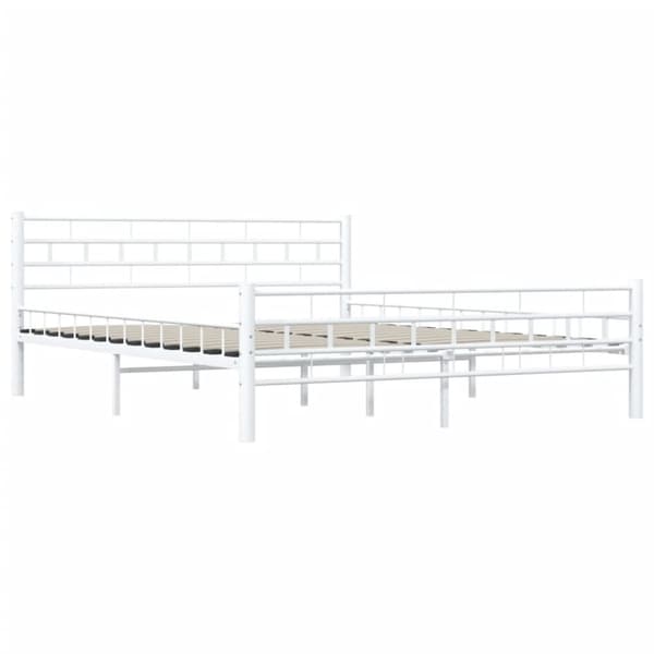 vidaXL sengestel 160 x 200 cm metal hvid change1