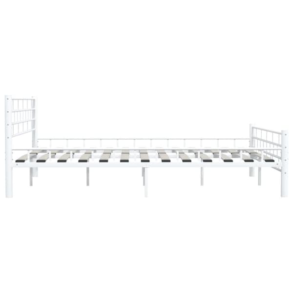 vidaXL sengestel 160 x 200 cm metal hvid change1