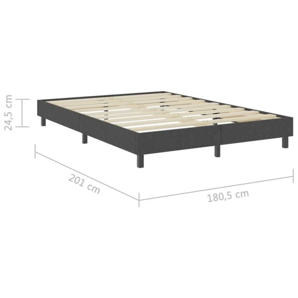 vidaXL sengestel til boxmadras 180x200 cm stof grå change1