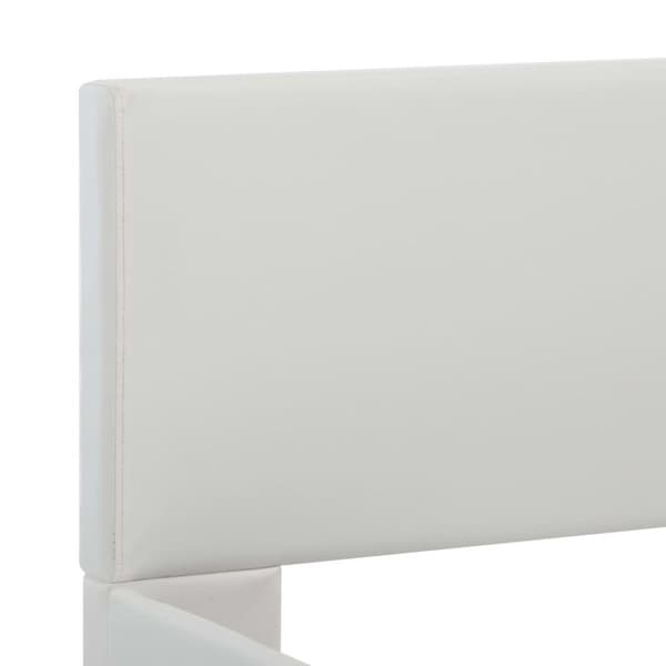 vidaXL sengestel med LED 100 x 200 cm kunstlæder hvid change1