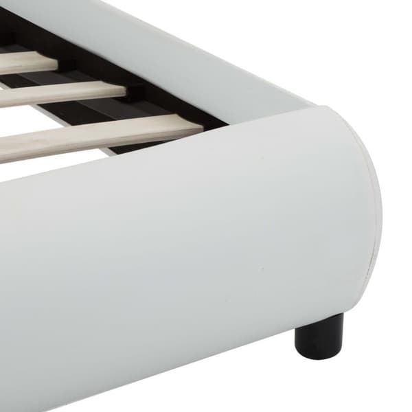 vidaXL sengestel med LED 100 x 200 cm kunstlæder hvid change1