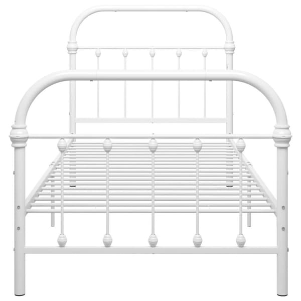 vidaXL sengestel 100 x 200 cm metal hvid change1