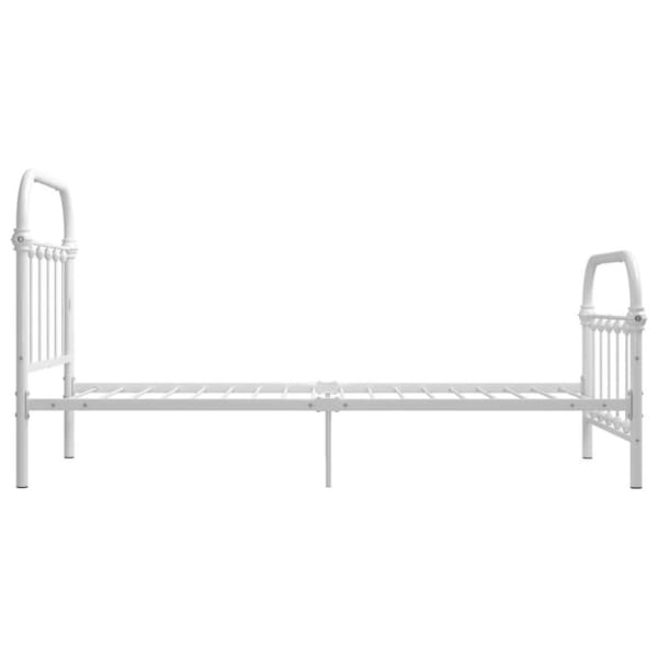 vidaXL sengestel 100 x 200 cm metal hvid change1