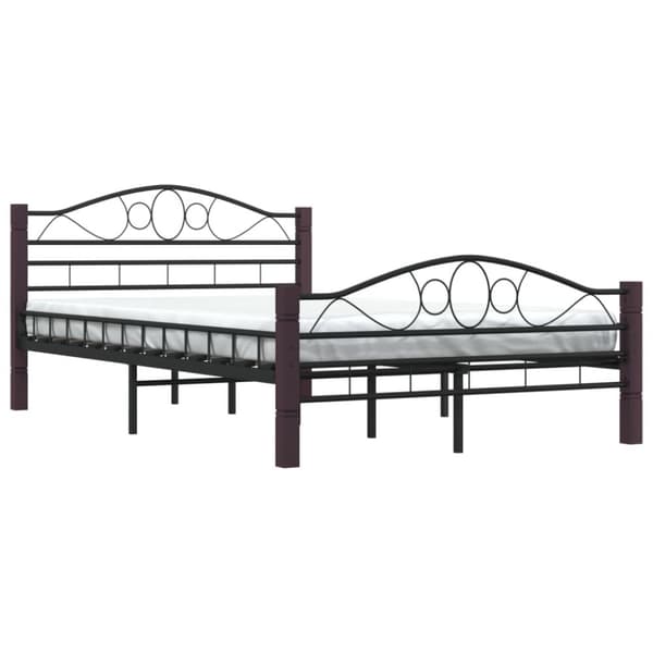 vidaXL Seng/Sengeramme svart metall 120x200 cm change1