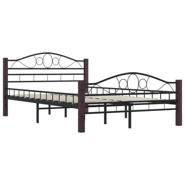 vidaXL Seng/Sengeramme svart metall 120x200 cm change1