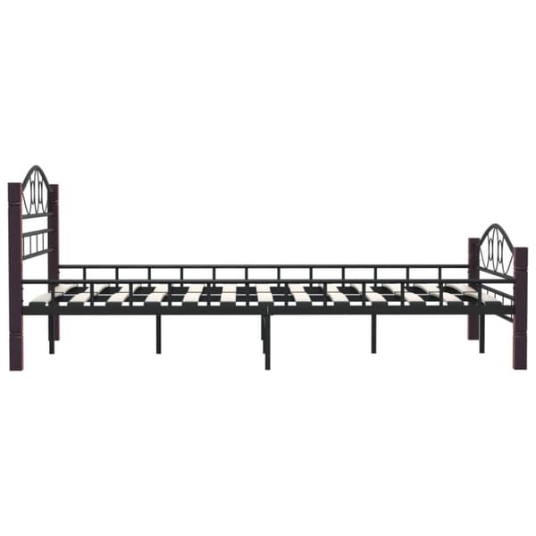 vidaXL Seng/Sengeramme svart metall 120x200 cm change1