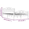 Miniatyrbilde 10 av 10: vidaXL Seng/Sengeramme svart metall 120x200 cm change1