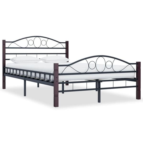vidaXL Seng/Sengeramme svart metall 120x200 cm change1
