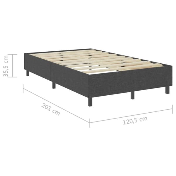 vidaXL sengestel til boxmadras 120x200 cm stof grå change1
