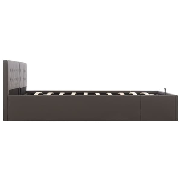 vidaXL sengeramme uden madras med hydraulisk opbevaring 180x200cm grå