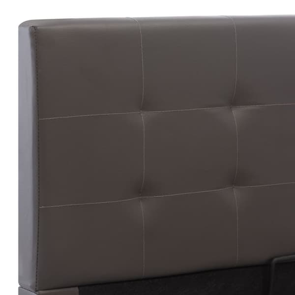 vidaXL sengeramme uden madras med hydraulisk opbevaring 180x200cm grå