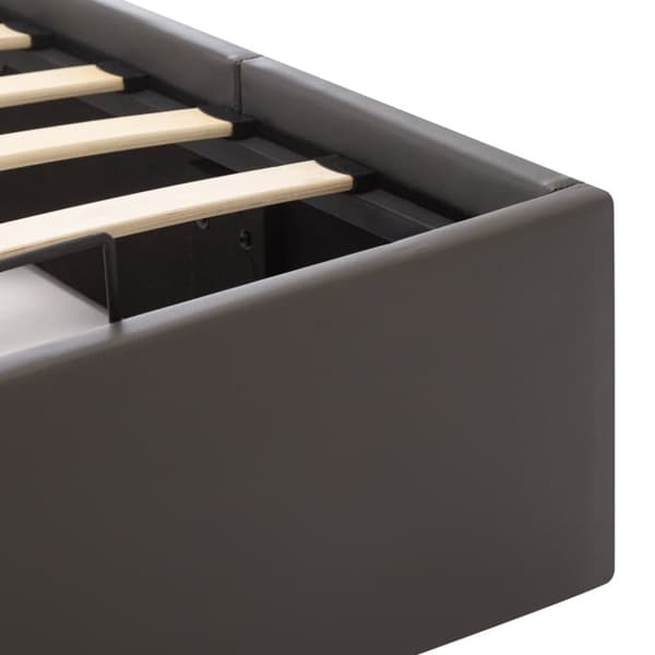 vidaXL sengeramme uden madras med hydraulisk opbevaring 180x200cm grå