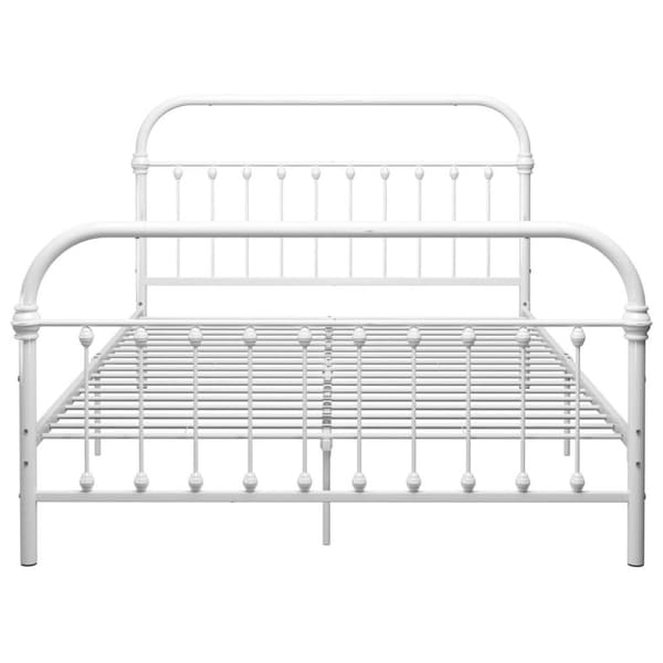 vidaXL sengestel 140x200 cm metal hvid change1