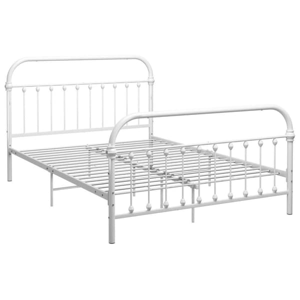 vidaXL sengestel 140x200 cm metal hvid change1