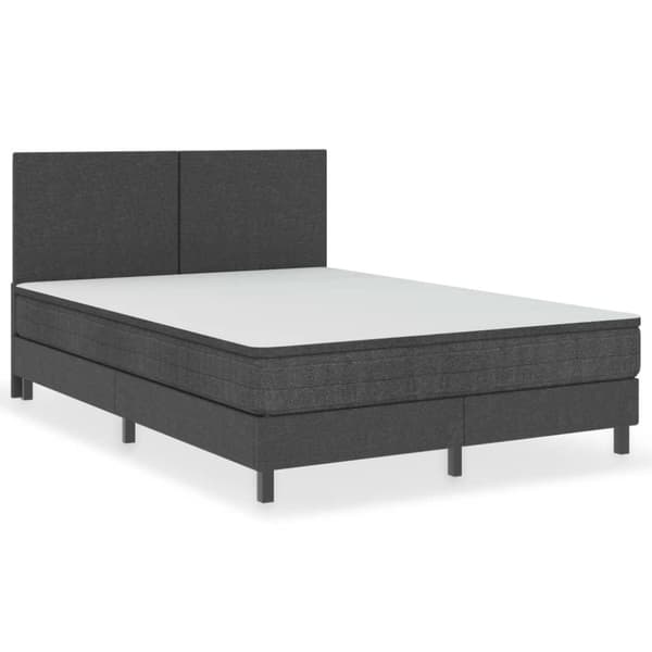 vidaXL sengestel til boxmadras 140x200 cm stof grå change1