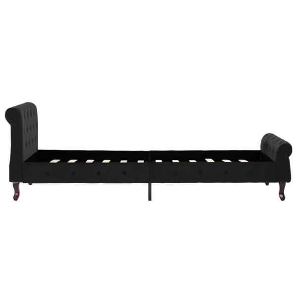 vidaXL sengestel 90x200 cm fløjl sort change1