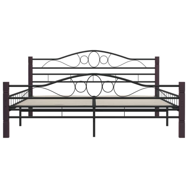 vidaXL sengestel sort metal 160 x 200 cm change1
