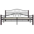 Miniatyrbillede 5 af 10: vidaXL sengestel sort metal 160 x 200 cm change1