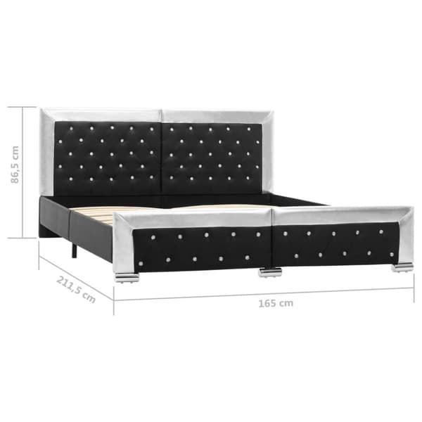 vidaXL sengestel 160x200 cm kunstlæder sort change1