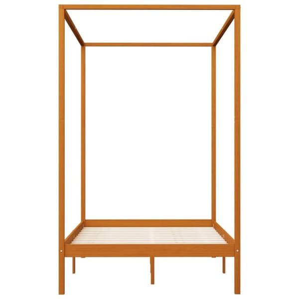 vidaXL Himmelsengeramme honningbrun heltre furu 120x200 cm change1