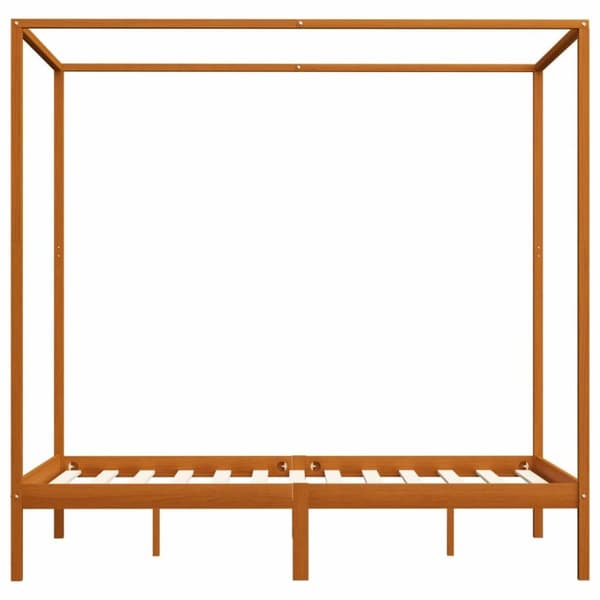 vidaXL Himmelsengeramme honningbrun heltre furu 120x200 cm change1