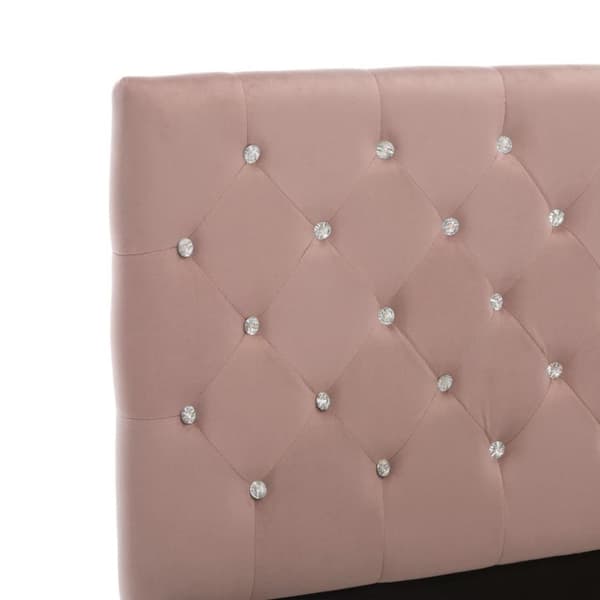 vidaXL Sängram rosa sammet 120x200 cm